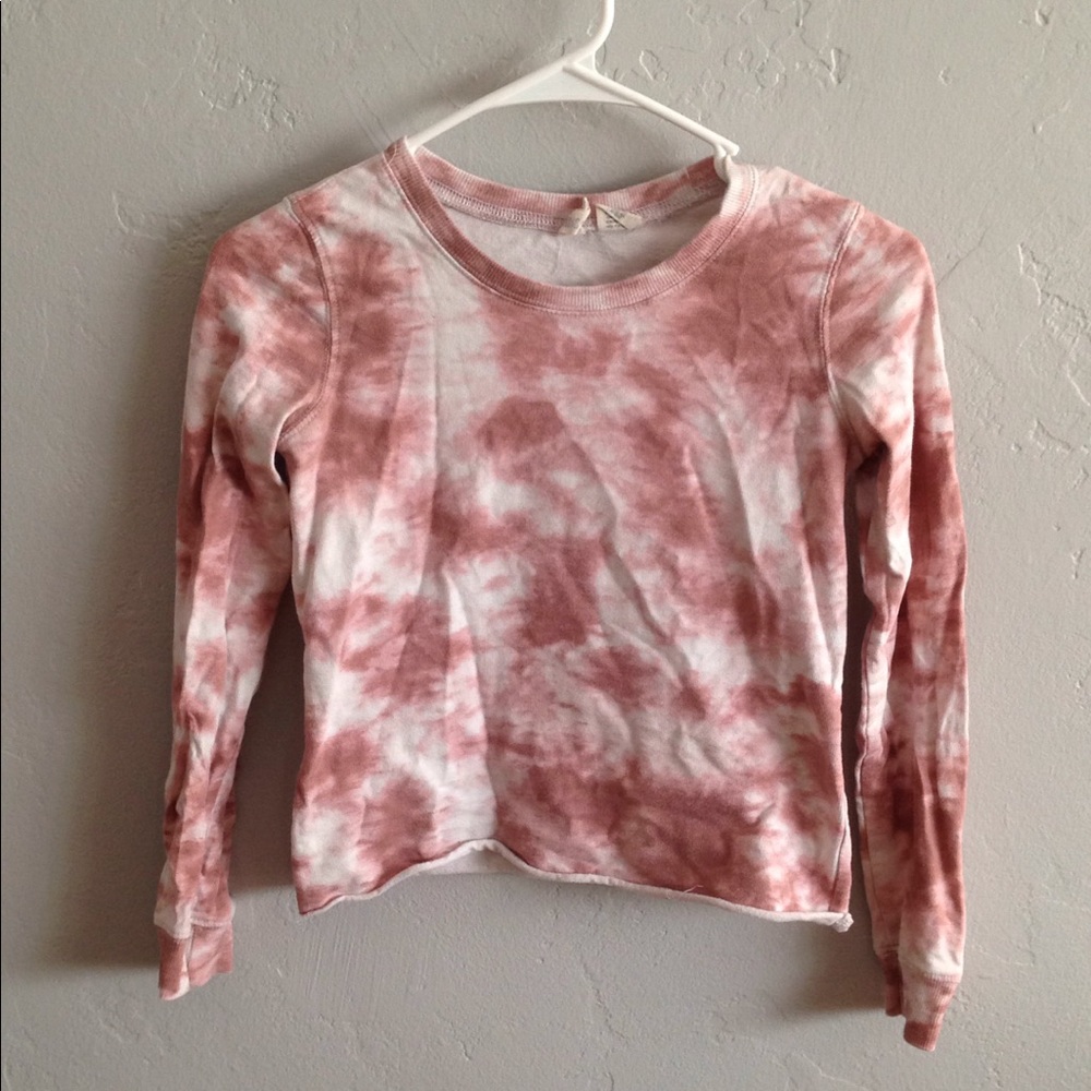 Pink/ white Tye Dye Long Sleeve